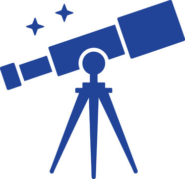 Telescope icon. astronomy, space, stargazing, exploration, science, discovery. vector illustration
