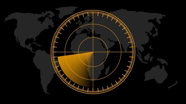 Rader radar icon, Animated radar icon animation
on map background.