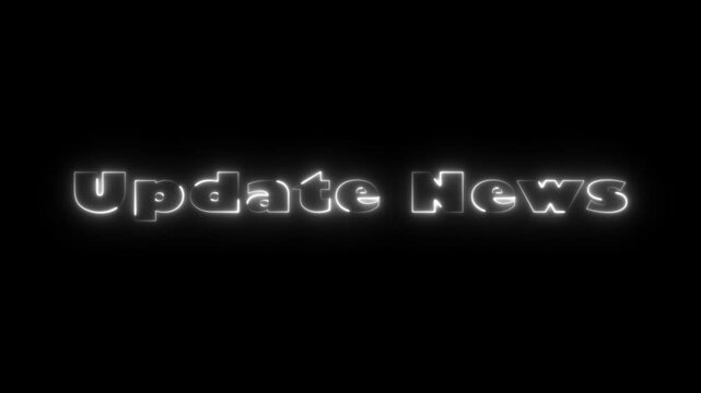 Update news text neon glowing animation. Update news colourful text effect.