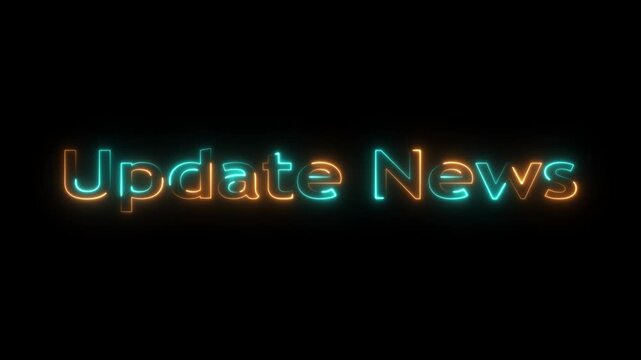 Update news text neon glowing animation. Update news colourful text effect.