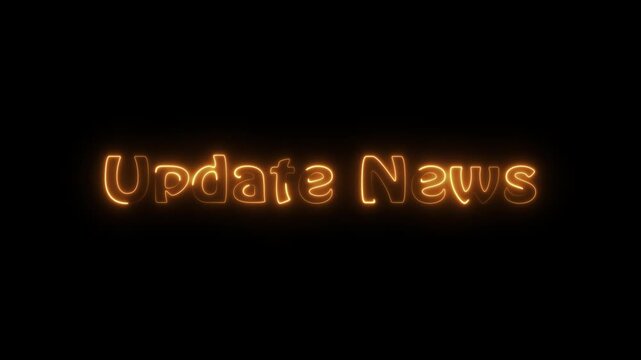 Update news text neon glowing animation. Update news colourful text effect.