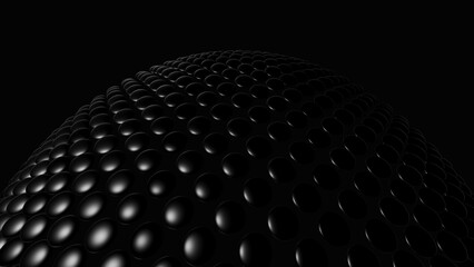 3d render of black dark dome shaped arrangement © Bogdan Rosu Creative