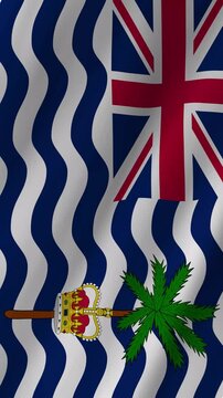 Vertical BIOT Flag Waving Animation, 4K Quality
