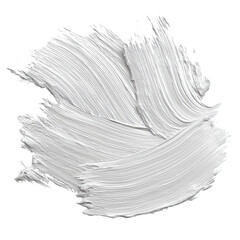 A white paint brush stroke on a black background