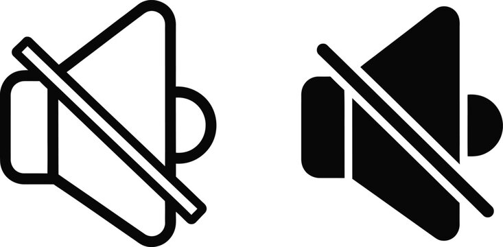 Mute Speaker Icons