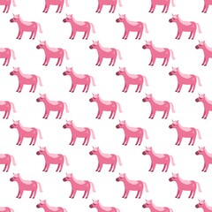seamless pattern with pink unicorn 