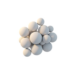 Cluster of Spheres, Abstract Geometric Design and Connection Concept