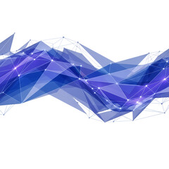 Blue Geometric Network - Abstract Data Connection and Technology