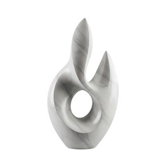 Marble Abstract Sculpture: Elegant Flowing Modern Form