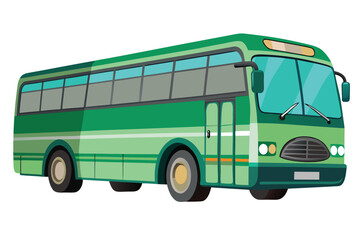 Green tourist bus travel transportation vehicle journey coach passenger