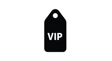 A black tag with the white letters VIP prominently displayed