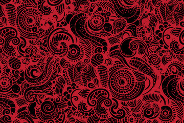 seamless pattern abstract zen tangle doodle