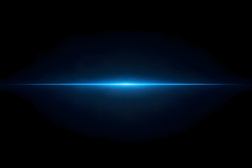 Minimal Dark Background with Blue Horizontal Light Beam