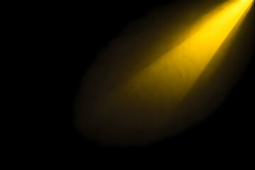 Black Background with Yellow Corner Light Glow Minimal Abstract Lighting