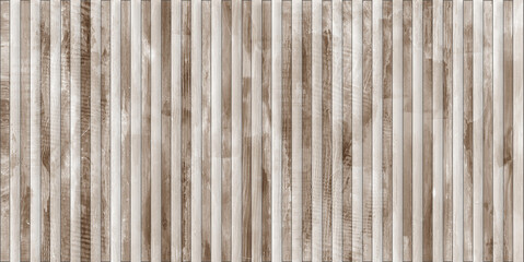 Close up modern vertical wood slat wall panelling natural light texture Wood texture background