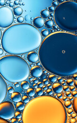 water drops on blue background