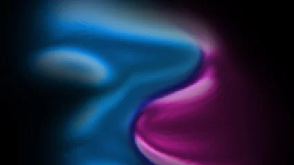 Fototapete Fraktale Wellen Abstract Blue and Pink Fluid Gradient Background with Smooth Neon Glow  © Tayyab