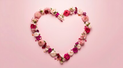 Beautiful Valentine's Day Background with Pink Love Heart.