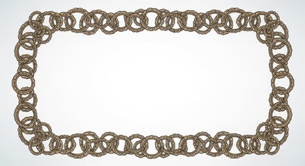 Obraz premium Chain Link Frame - A Rustic Border for Creative Projects.