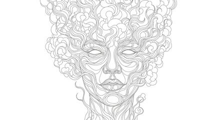  a-face-emerging-from-smoke-line-art.
