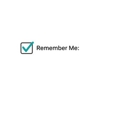 Fototapeta premium Remember Me Checkmark Icon