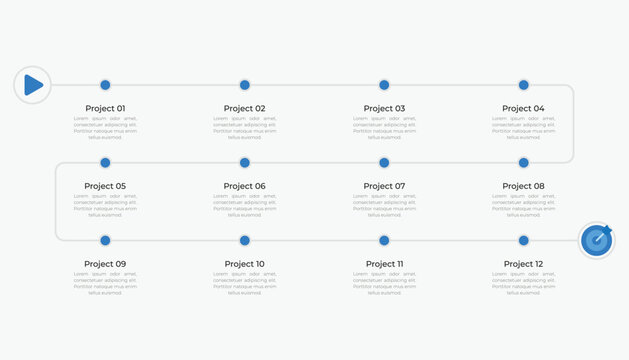 12 Month Timeline Infographic Template For Annual Business Planning