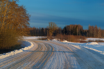 road in winter © talavietis
