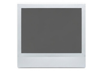 Modern digital display screen with blank gray interface isolated on transparent background