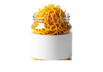 A blank label, isolated on a transparent background