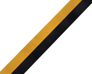 Yellow and black diagonal ribbon corner: Two tone banner isolated