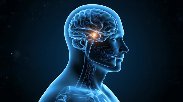 Human Brain Anatomy Illustration of Brain's Hypothalamus Gland with Detailed Structure Brain Scan Anatomy Diagnostic