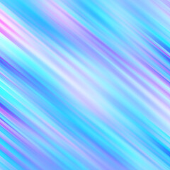 Fototapeta premium Bright holographic gradient pattern. Futuristic wallpaper with speed and light effects. Abstract diagonal striped background in blue and purple tones. Modern digital texture with motion blur effect.