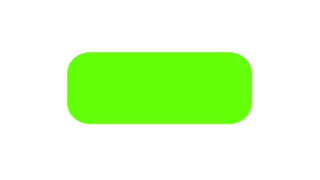 Computer mouse cursor clicking and dragging a green interface element on a white background.