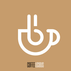 Coffee shop logo design template, Coffee cup logo icon. Retro vintage emblem, Retro coffee badge vector illustration.