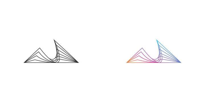 Minimalist Mountain  vector logo design