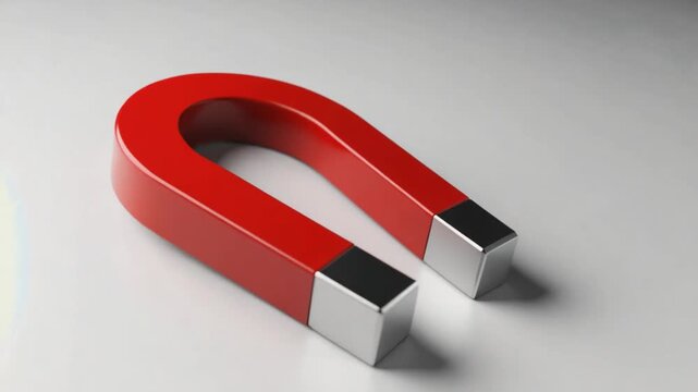 Magnetic magnet on a white background.