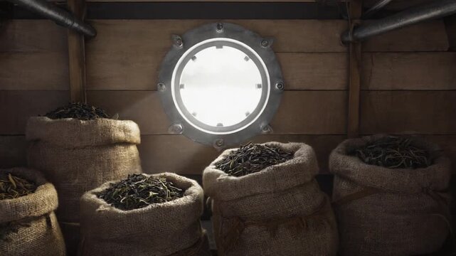 English ship transporting tea.