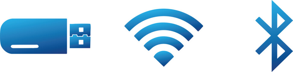 Network Drive Wifi Bluetooth Storage Device Icons
