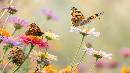 Obraz premium butterfly on a flower, shallow depth of field