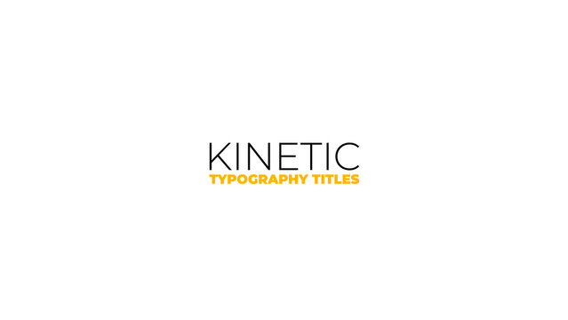 Kinetic Titles Animation 13