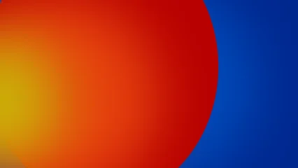 Selbstklebende Fototapeten Rot Vintage retro style illustration of an orange gradient spherical ball against a blue background, usable for any commercial uses  © Adis N. Tyas