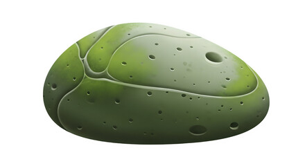 3D render of a green avocado isolated on transparent background