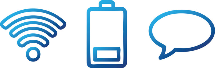 Wireless Wifi Battery Chat Connection Status