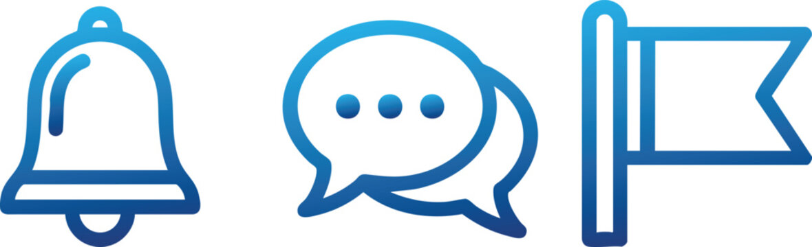 Digital Bell Notification Message Alert UI Icon