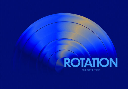Rotation Gradient Color Text Effect
