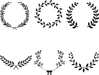 Obraz premium Laurel wreath collection for awards and honors 
