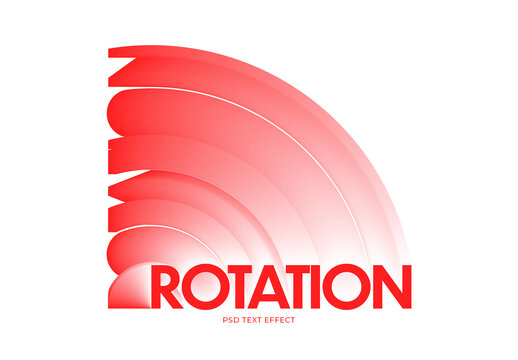 Rotation Gradient Color Text Effect