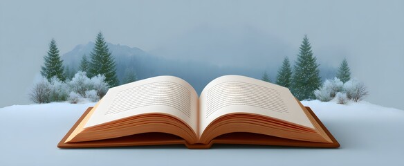 Fototapeta premium Winter reading text featuring a clean and easily readable layout.