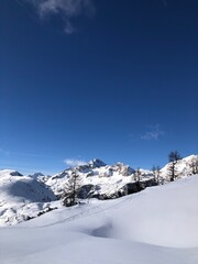 Fototapeta premium Mrezce, Julian alps, 1965m, winter hiking