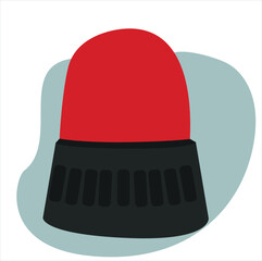 siren lights. Siren emergency signal, flashing alarm. Red lamp police, 

